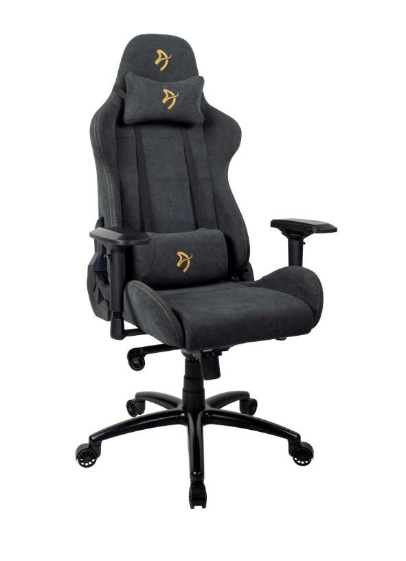 Arozzi Gaming Chair, Verona Signature Soft Fabric, Black/Golden Logo 850009447357 datorkrēsls, spēļukrēsls