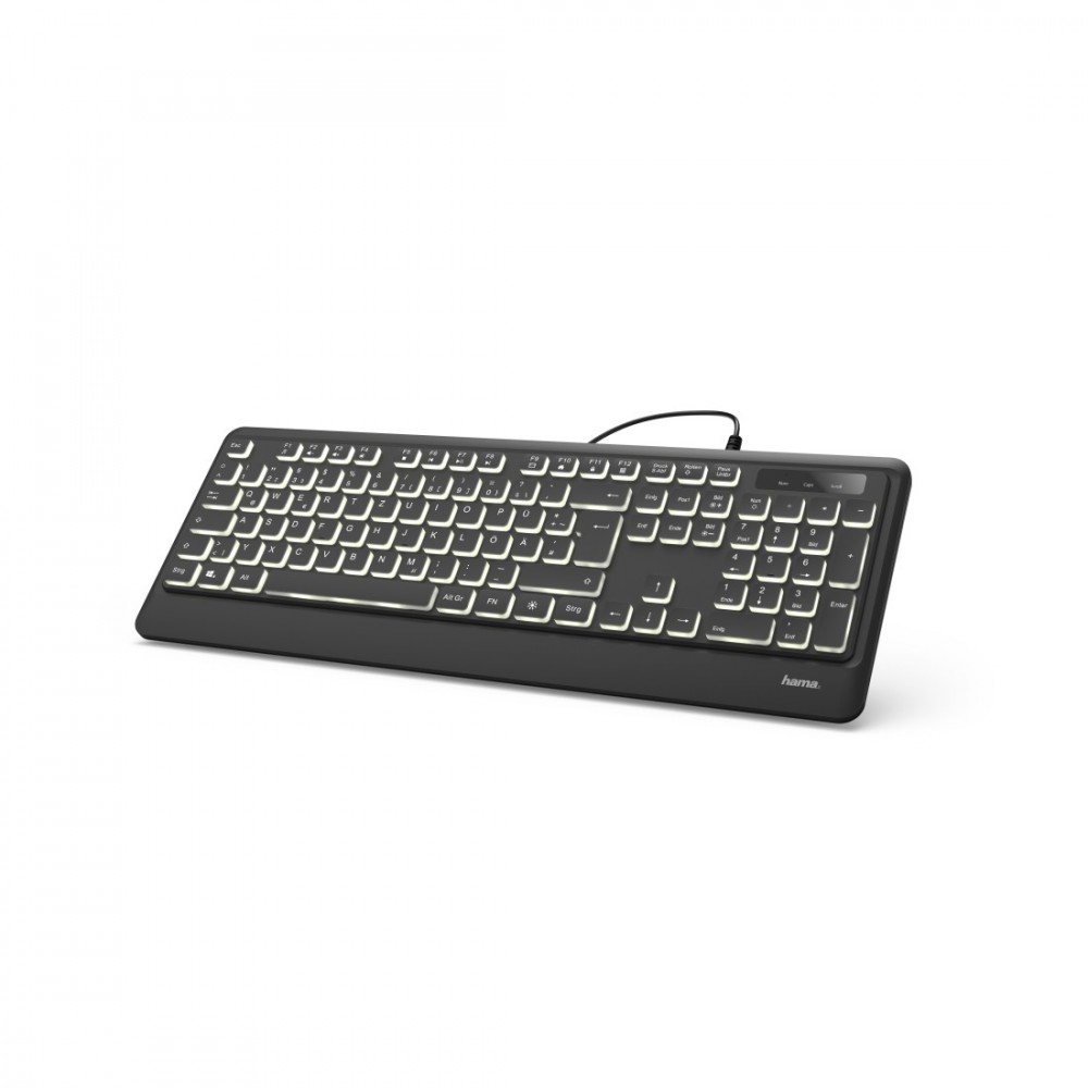 Hama Illuminated keyboard KC-550 black 182671 klaviatūra