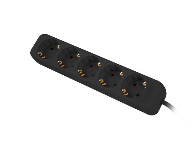 LANBERG Power strip 5x Shuko 1.5m black elektrības pagarinātājs