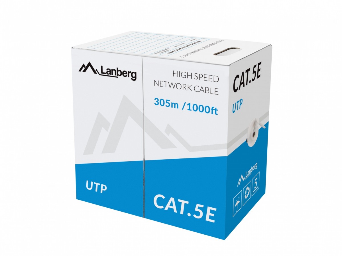 Kabel UTP Kat.5e DRUT CCA pom LCU5-10CC-0305- tīkla kabelis