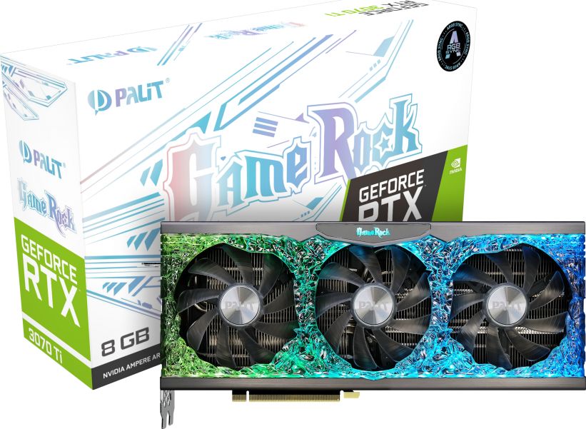 Palit GeForce RTX 3070 Ti GameRock 8GB GDDR6X (NED307T019P2-1047G) video karte