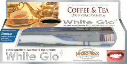 White Glo Whitening paste removes coffee and tea deposits 100 ml + brush mutes higiēnai