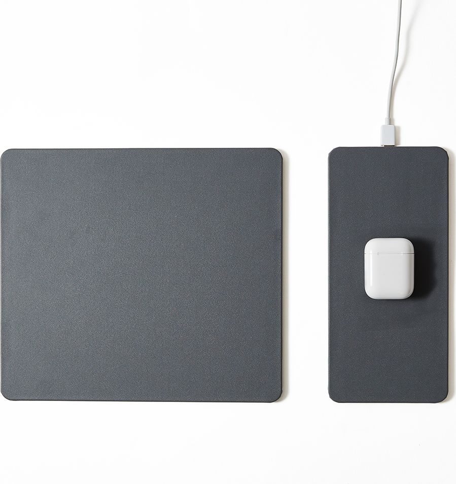 Splitted mouse pad with high-speed charging POUT HANDS 3 SPLIT dust gray iekārtas lādētājs