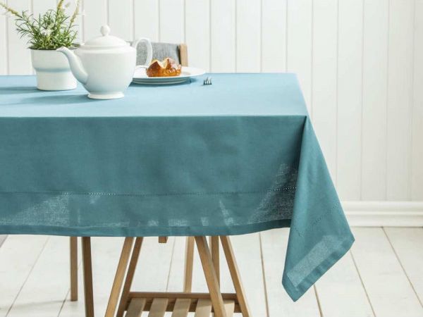Obrus na stol bawelniany morski / zielono-niebieski 110 x 160 cm 170900180 Alt (5902689851520) Virtuves piederumi