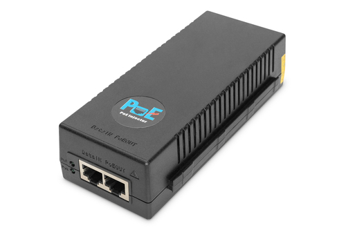 Digitus 10 Gigabit Ethernet PoE+  Injector, 802.3at Power  4016032464501