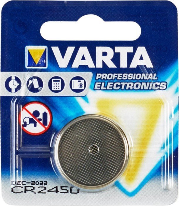 Varta CR2450, coin cell battery, lithium, 3V (6450-101-401) Baterija