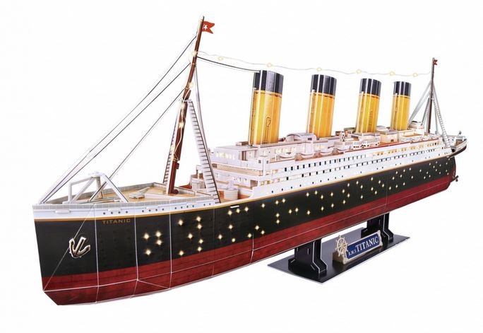 Cubicfun Puzzle 3D Titanic LED puzle, puzzle