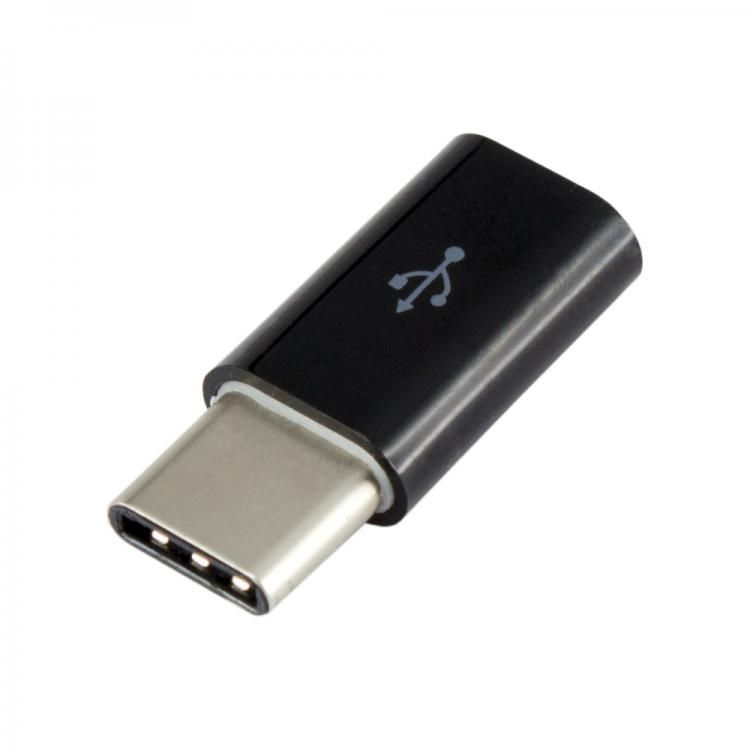 Sbox  Micro USB 2.0 F. -  TYPE C M. black AD.USB-C B USB Flash atmiņa