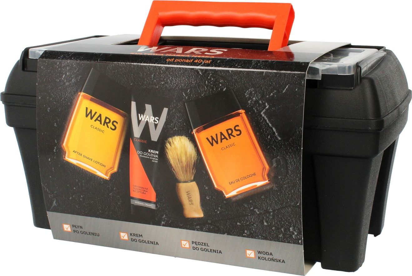 Wars Wars Zestaw prezentowy - Skrzynka Classic (woda po/gol 90ml+krem do gol.65g+woda kolonska 90ml+pedzel) 0484589 (5900793045897)