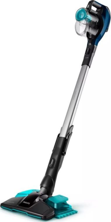Philips SpeedPro Aqua FC6718/01 stick vacuum/electric broom Bagless 0.4 L Black, Blue Putekļu sūcējs