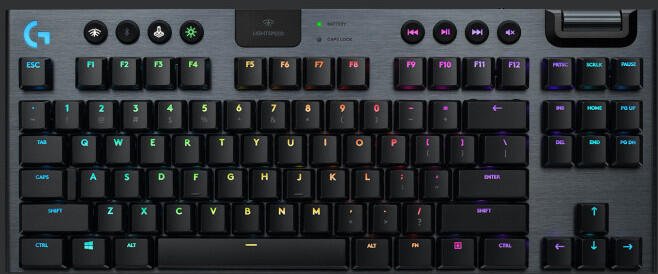 Logitech G915 TKL kabellose mechanische Lightspeed RGB Gaming Tastatur klaviatūra