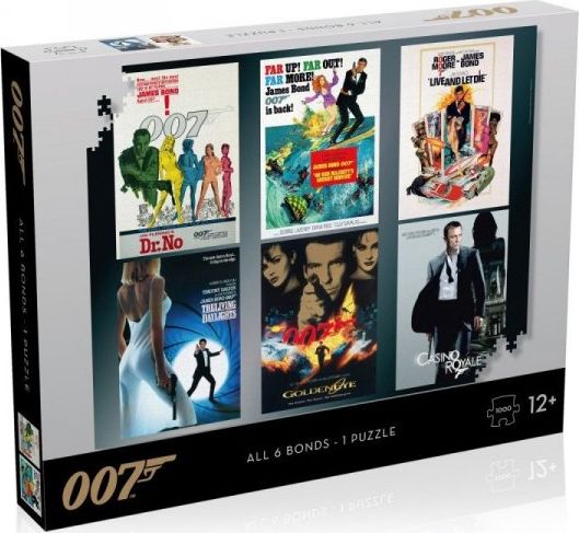 Winning Moves Puzzle James Bond 007 Actor Debut 1000 elementow GXP-783210 (5036905043106) puzle, puzzle