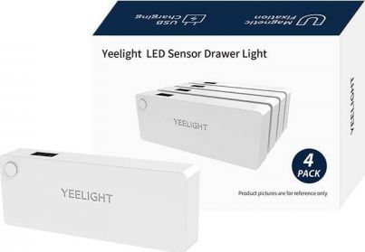 Yeelight LED Sensor Drawer Light, Rechargeable battery, USB-C, 4pcs pack apgaismes ķermenis