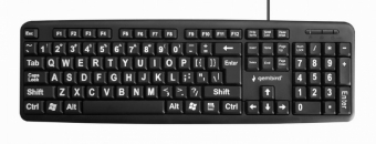 Gembird KB-US-103 Standard keyboard with BIG letters, US layout, black klaviatūra