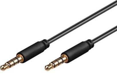 Kabel PremiumCord Jack 3.5mm - Jack 3.5mm 2m czarny (kjack4mm2) kabelis video, audio