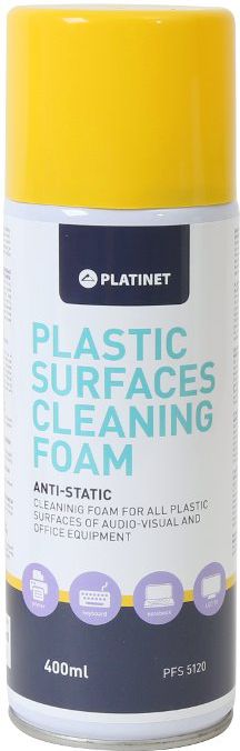 Platinet PFS5120 Tīrīšanas Putas Plastmasas Un Metāla Virsmu Tīrīšanai / Portatīvajiem Datoriem / TV / 400 ml tīrīšanas līdzeklis