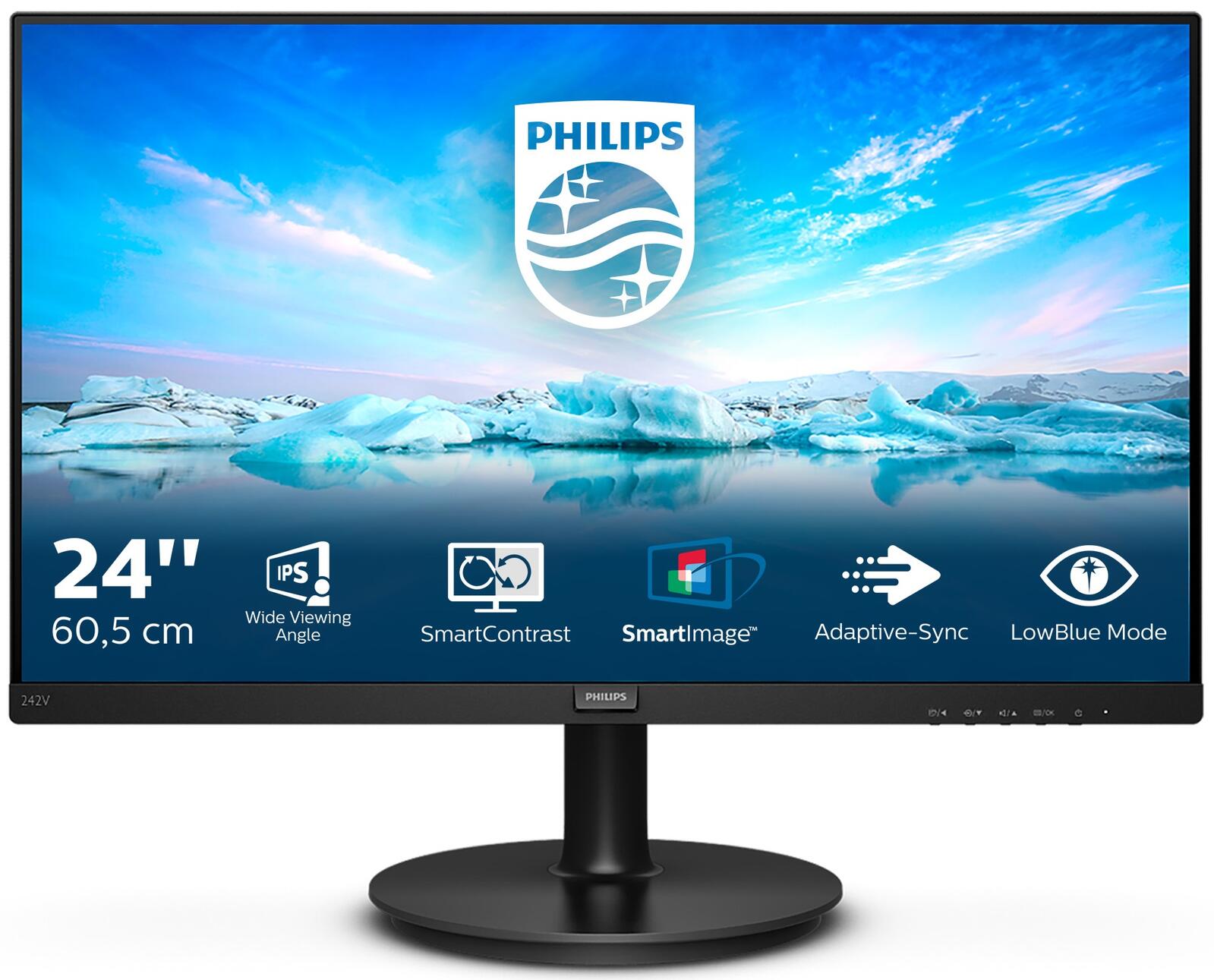 Philips 242V8A/00 23.8 , IPS, FHD, 16:9, 4 ms, 250 cd/m², Black 8712581759803 monitors