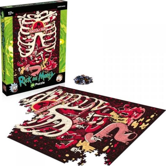 Winning Moves Puzzle Rick and Morty Anatomy Park 1000 pieces puzle, puzzle