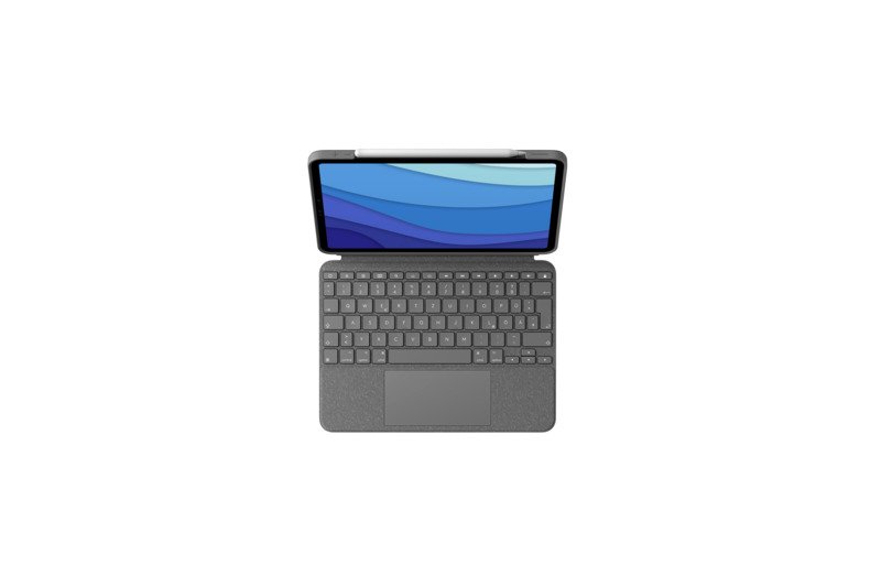 Logitech Combo Touch - keyboard and folio case - with trackpad - QWERTZ - German - oxford gray klaviatūra