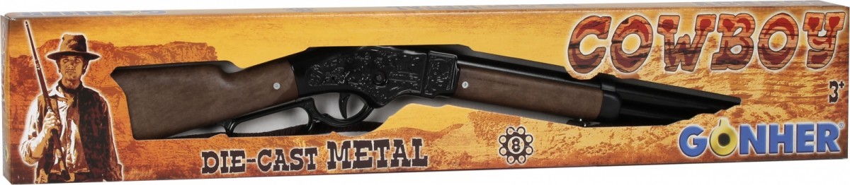 Gonher Metal cowboy shotgun 8 rounds 15599/6 Rotaļu ieroči