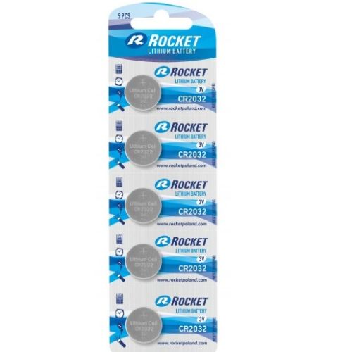 Rocket CR2032-5BB BLISTERA IEPAKOJUMA 5GB. Baterija