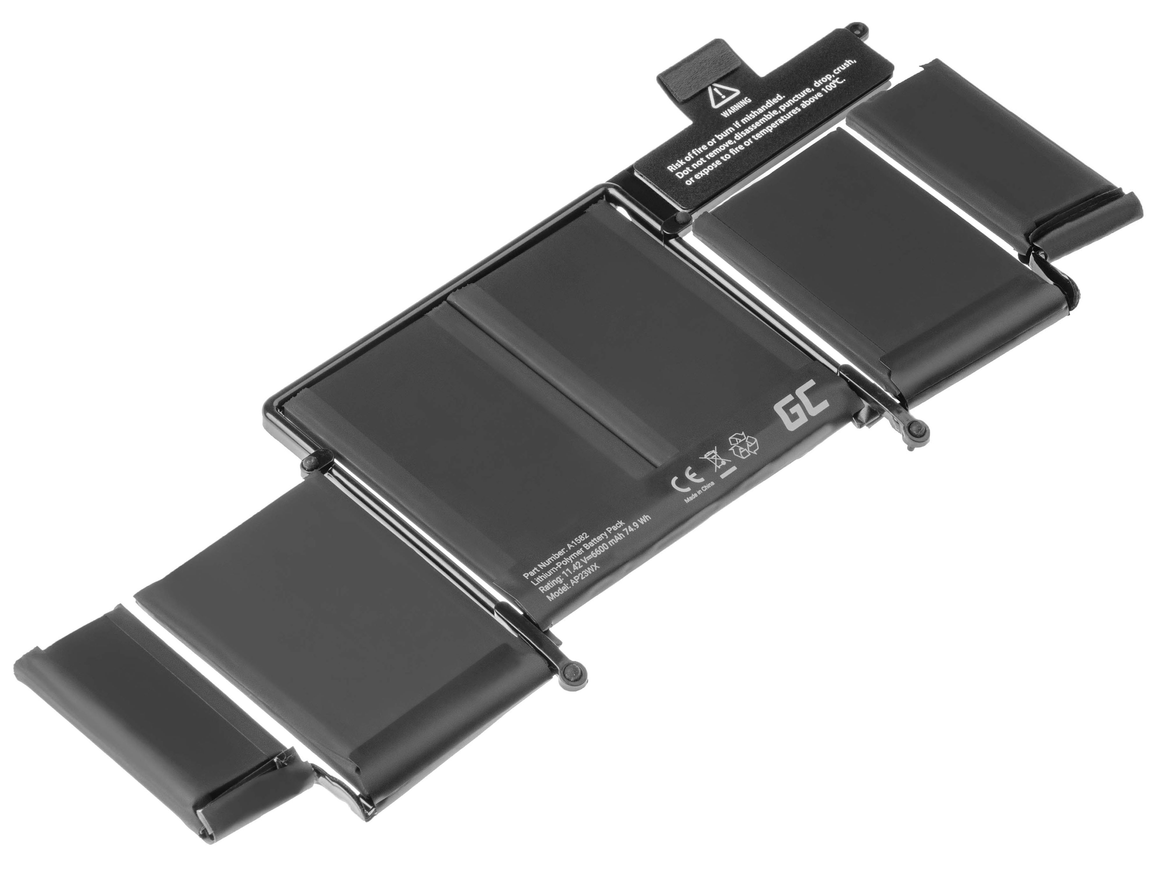 Green Cell Battery A1582 for Apple MacBook Pro 13 A1502 (Early 2015) akumulators, baterija portatīvajiem datoriem