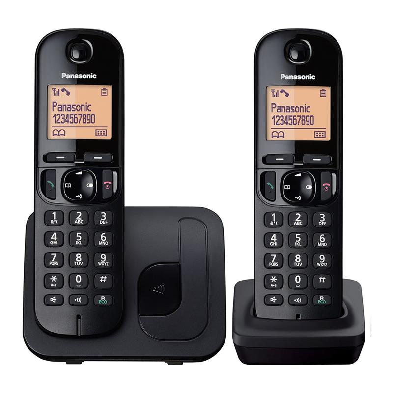 Panasonic Cordless KX-TGC212FXB Black, Built-in display, Phonebook capacity 50 entries, Speakerphone, Caller ID telefons