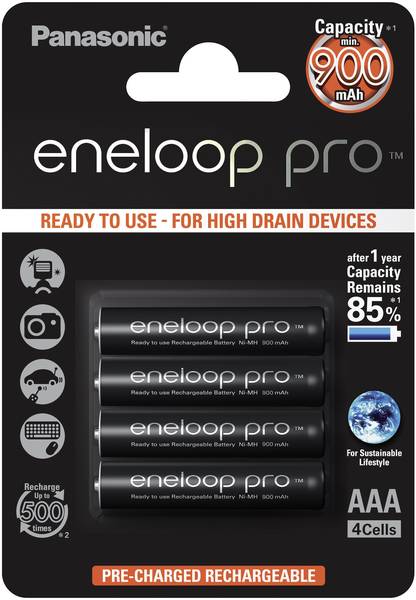 Panasonic Eneloop Pro AAA 930mAh rechargeable - 4 pcs Baterija