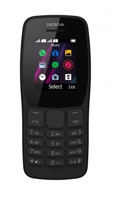 Phone 110 DUAL SIM black TA-1192 DS PL BLACK Mobilais Telefons