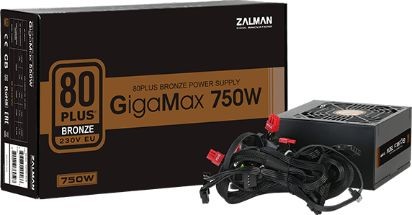 GigaMax 750W 80+ BRONZE EU ZM750-GVII Barošanas bloks, PSU