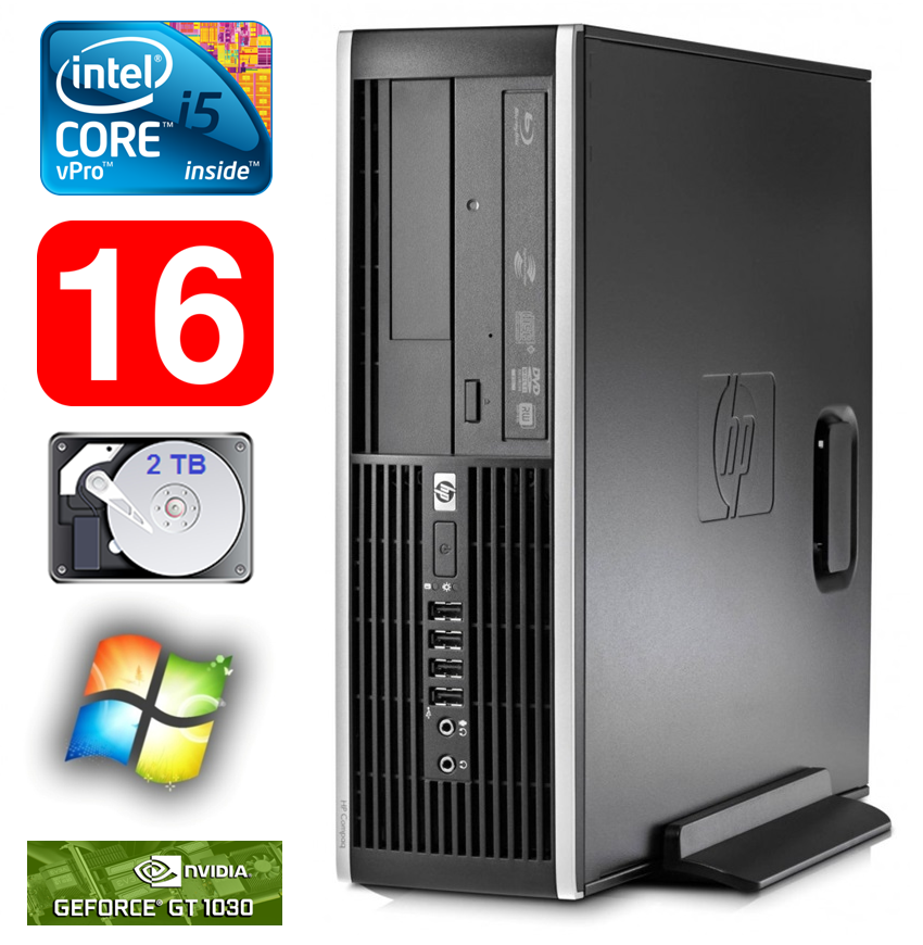 HP 8100 Elite SFF i5-650 16GB 2TB GT1030 2GB DVD WIN7Pro RW5241 (EAN411505241)