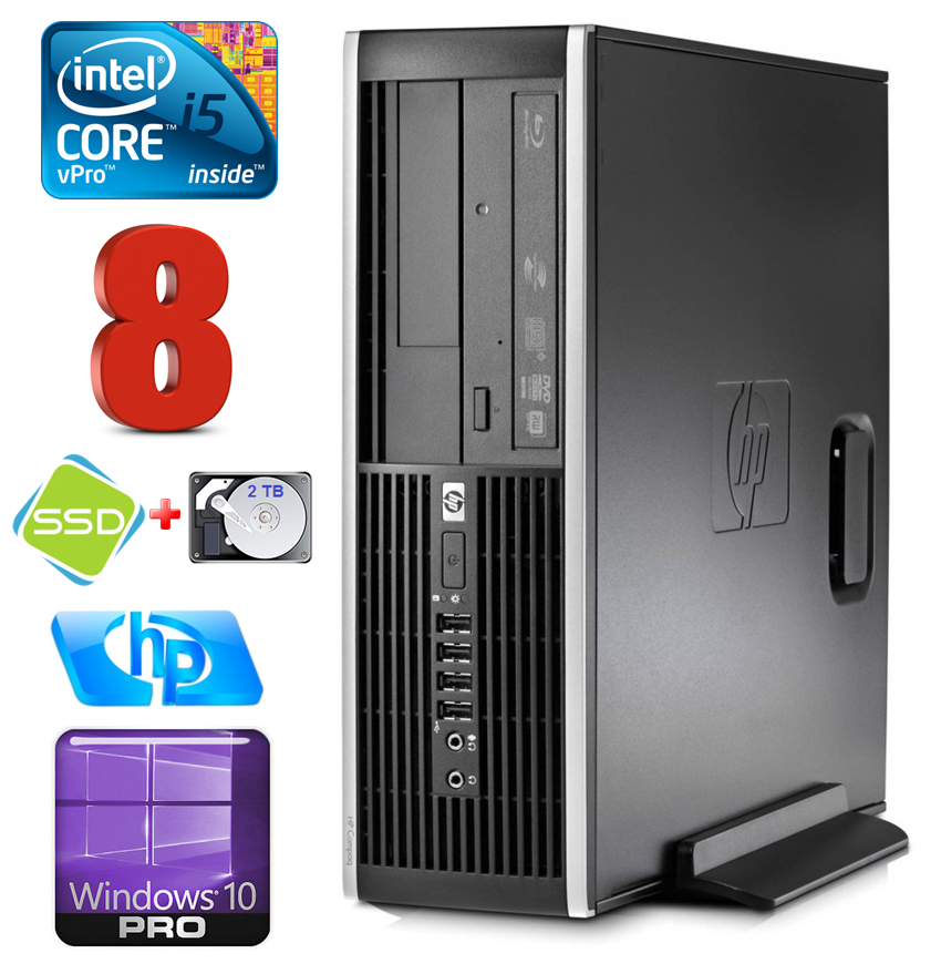 HP 8100 Elite SFF i5-650 8GB 120SSD+2TB DVD WIN10Pro RW5351 (EAN411505351)