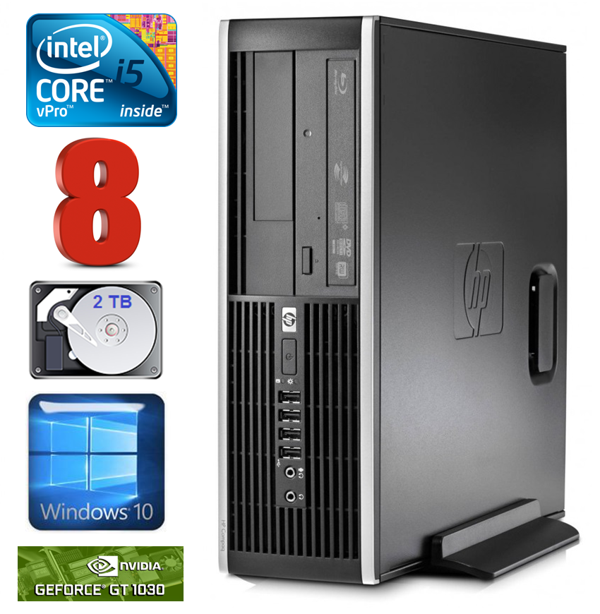 HP 8100 Elite SFF i5-650 8GB 2TB GT1030 2GB DVD WIN10 RW5286 (EAN411505286)