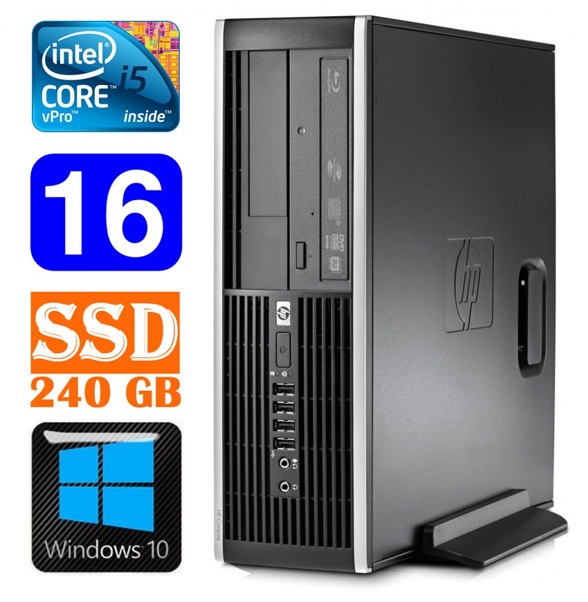 HP 8100 Elite SFF i5-650 16GB 240SSD DVD WIN10 RW5321 (EAN411505321)
