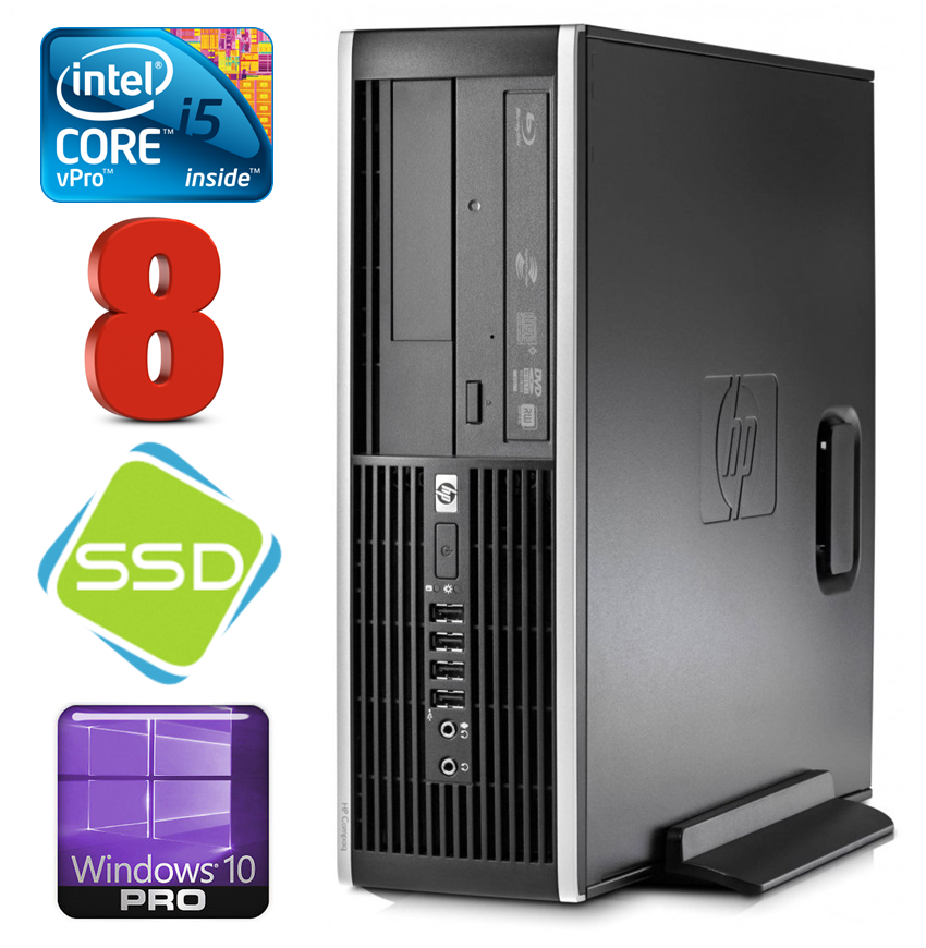 HP 8100 Elite SFF i5-650 8GB 120SSD DVD WIN10Pro RW5349 (EAN411505349)