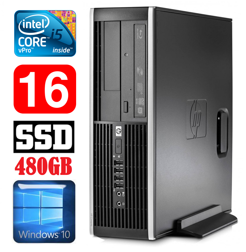 HP 8100 Elite SFF i5-650 16GB 480SSD DVD WIN10 RW5330 (EAN411505330)
