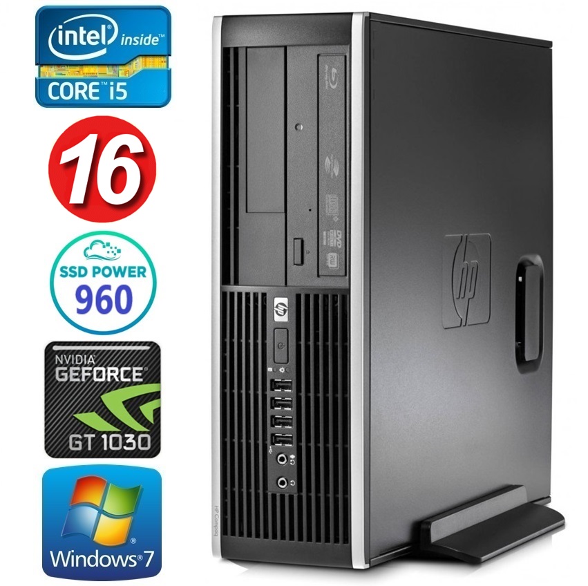HP 8100 Elite SFF i5-750 16GB 960SSD GT1030 2GB DVD WIN7Pro RW8268W7 (EWS411508268)