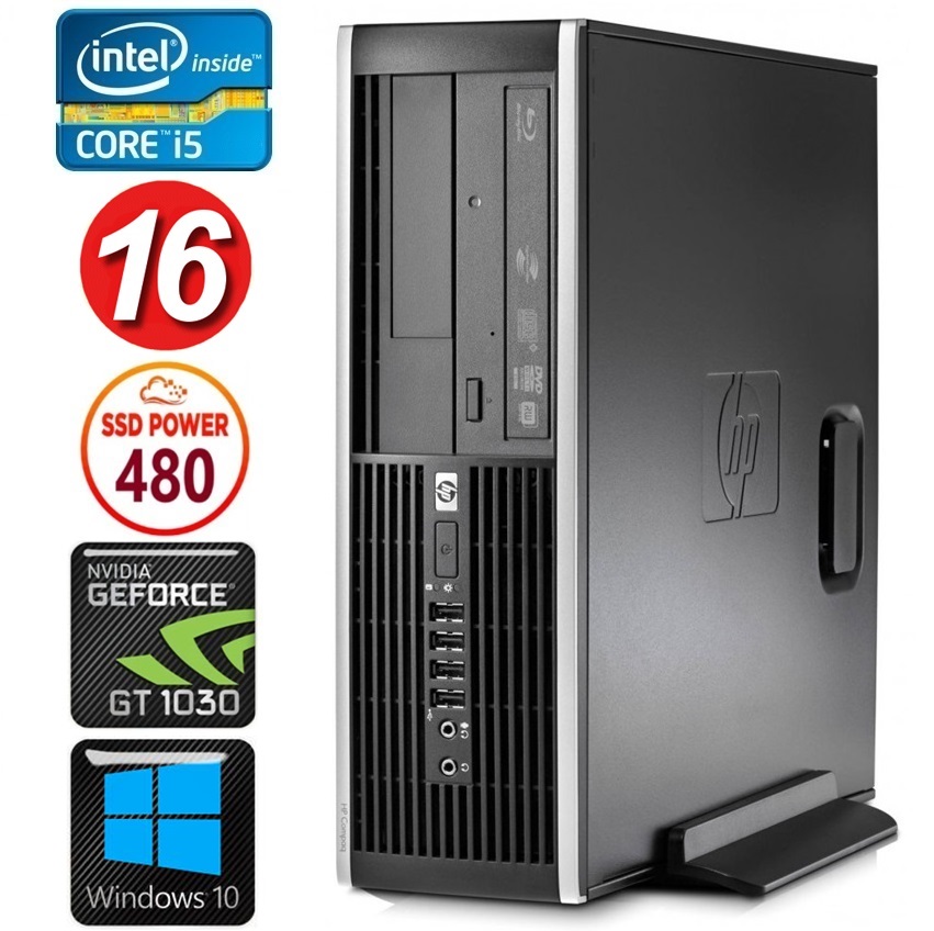HP 8100 Elite SFF i5-750 16GB 480SSD GT1030 2GB DVD WIN10 RW8260WH (EWH411508260)