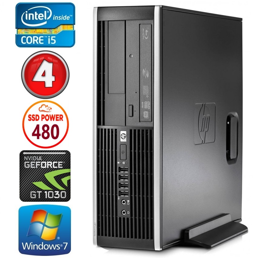 HP 8100 Elite SFF i5-750 4GB 480SSD GT1030 2GB DVD WIN7Pro RW8156W7 (EWS411508156)