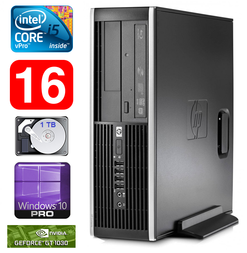 HP 8100 Elite SFF i5-650 16GB 1TB GT1030 2GB DVD WIN10Pro RW5385 (EAN411505385)