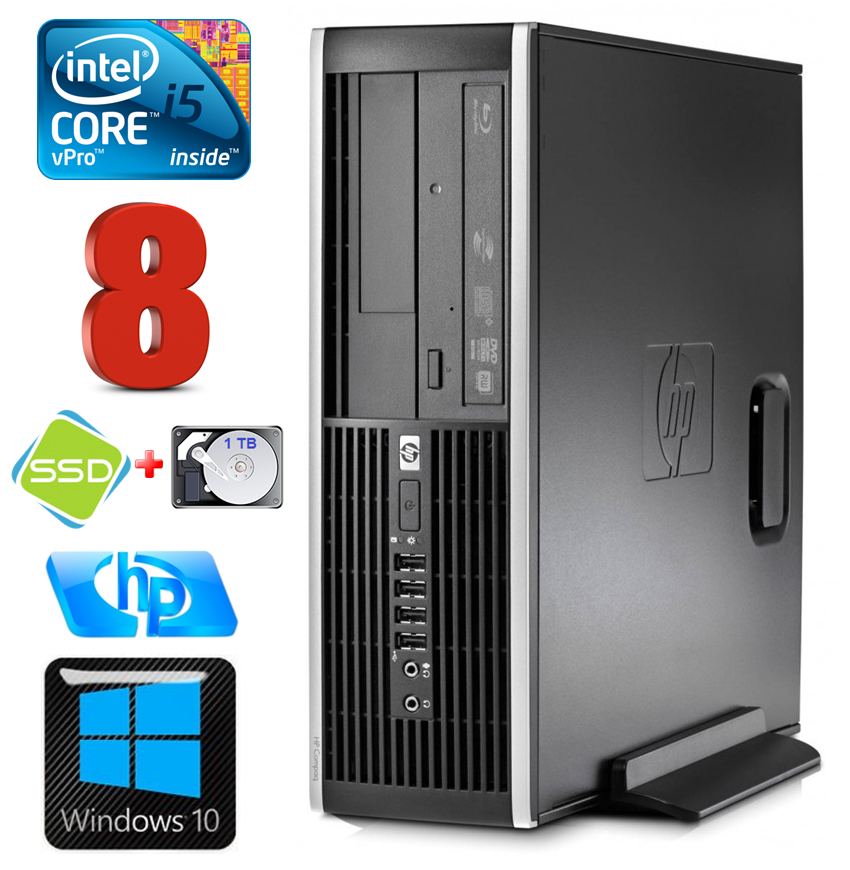 HP 8100 Elite SFF i5-650 8GB 120SSD+1TB DVD WIN10 RW5275 (EAN411505275)