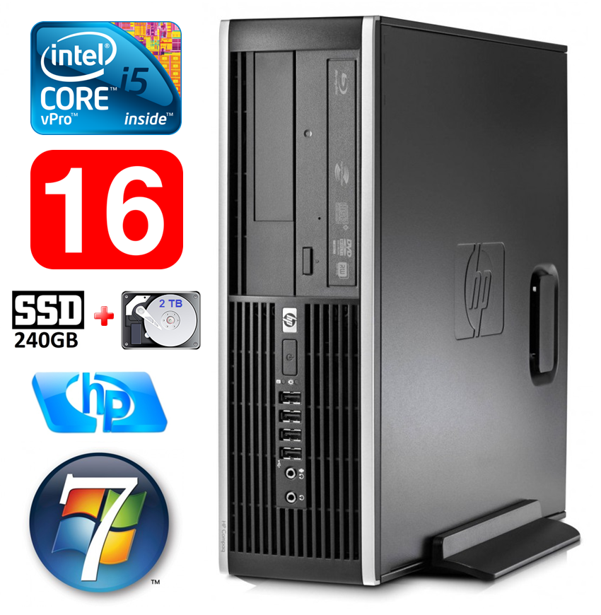 HP 8100 Elite SFF i5-650 16GB 240SSD+2TB DVD WIN7Pro RW5253 (EAN411505253)