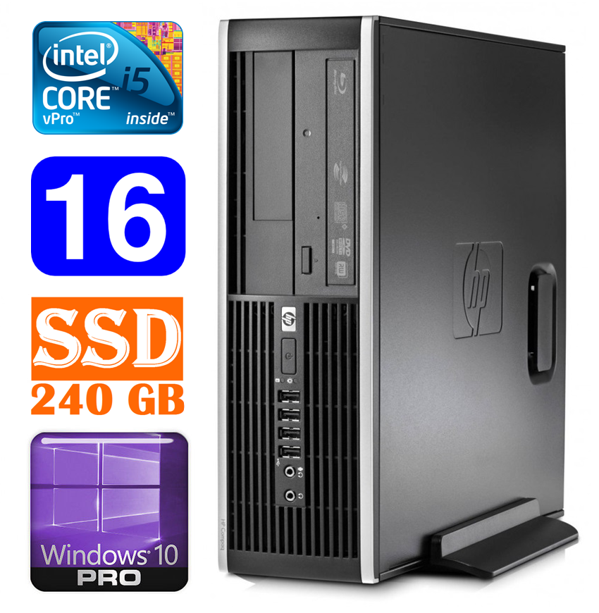 HP 8100 Elite SFF i5-650 16GB 240SSD DVD WIN10Pro RW5396 (EAN411505396)
