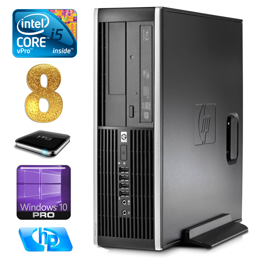 HP 8100 Elite SFF i5-650 8GB 1TB DVD WIN10Pro RW5354 (EAN411505354)