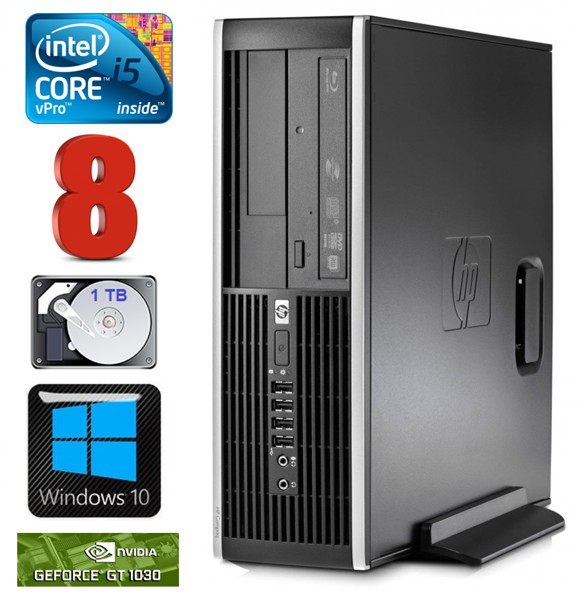 HP 8100 Elite SFF i5-650 8GB 1TB GT1030 2GB DVD WIN10 RW5280 (EAN411505280)