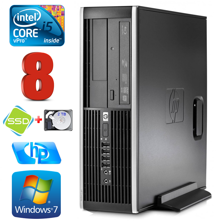 HP 8100 Elite SFF i5-650 8GB 120SSD+2TB DVD WIN7Pro RW5201 (EAN411505201)