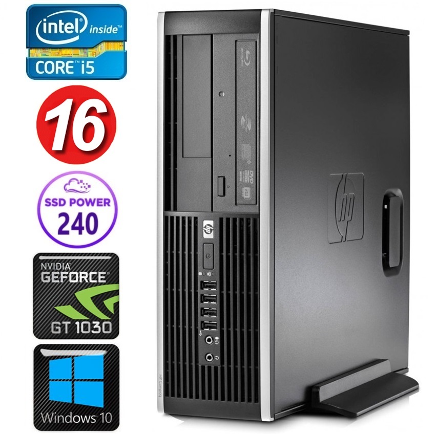 HP 8100 Elite SFF i5-750 16GB 240SSD GT1030 2GB DVD WIN10 RW8252WH (EWH411508252)