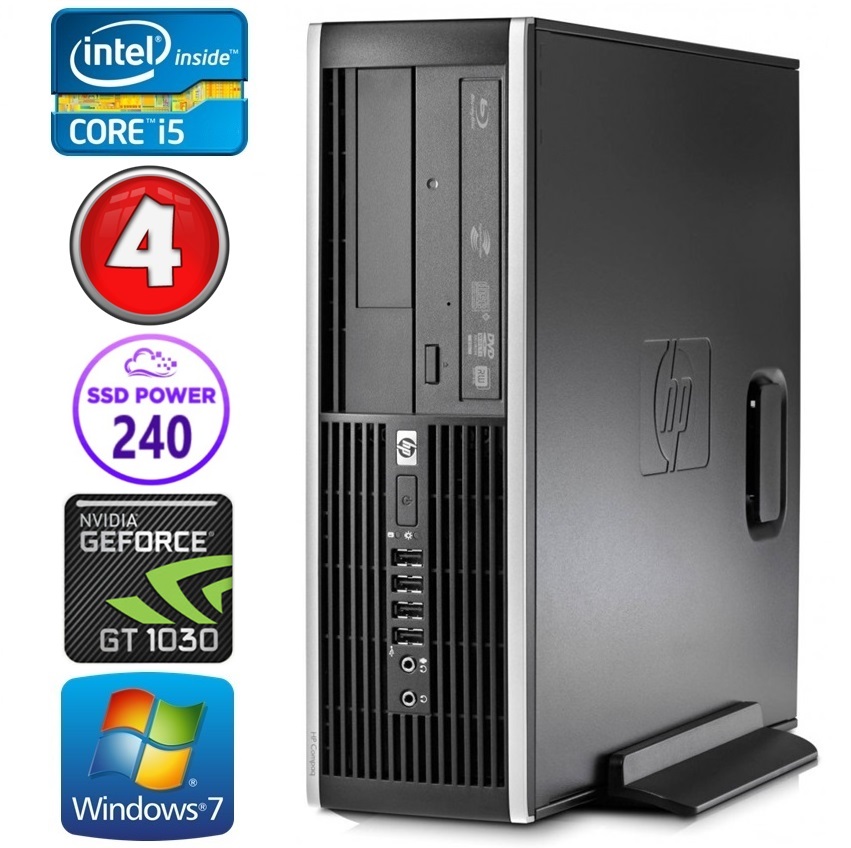 HP 8100 Elite SFF i5-750 4GB 240SSD GT1030 2GB DVD WIN7Pro RW8148W7 (EWS411508148)