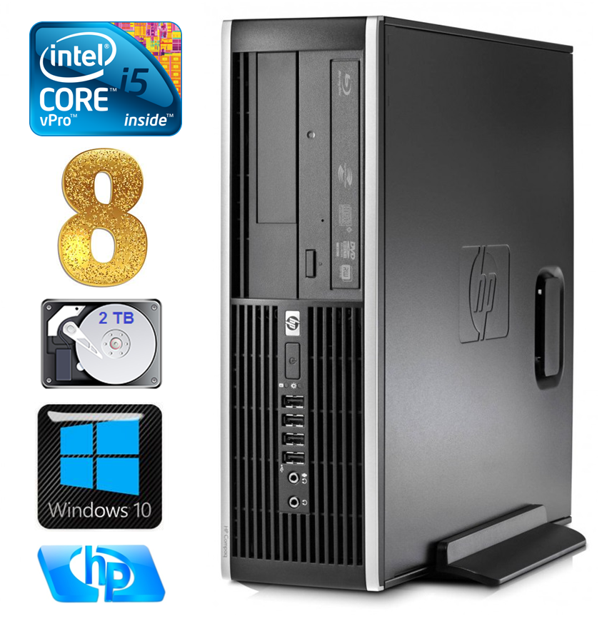 HP 8100 Elite SFF i5-650 8GB 2TB DVD WIN10 RW5285 (EAN411505285)