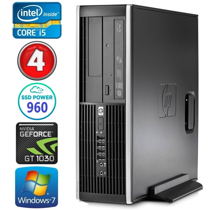 HP 8100 Elite SFF i5-750 4GB 960SSD GT1030 2GB DVD WIN7Pro RW8164W7 (EWS411508164)